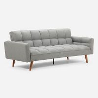 Futón Rosen Ajax 3 Cuerpos Tela Gris