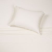 Sábana Rosen 300 Hilos Algodón Lisa Ivory 1,5 Plazas