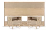 Set Respaldo 2 Plazas + Veladores Rosen Halsey