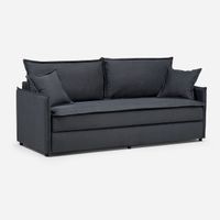 Futón Aosta 3 Cuerpos Tela Grafito