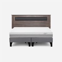 Cama Europea Pratta King BD Pata Madera+ Respaldo Ferrara