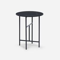 Mesa Lateral Rosen Delfi Circular 45 x 55 cm Negro