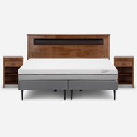 Cama Europea Pratta King Pata Acero Base D. +Muebles Ferrara