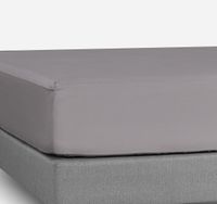 Sábana Inferior Rosen 300 Hilos Algodón Plata 2 Plazas