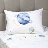 Sábana 200 Hilos Algodón Infantil Universo 1 Plaza