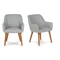 Set 2 Poltronas Rosen Matilda Tela Menthol