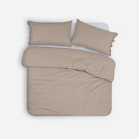 Funda Plumón Lino-Algodón Pure Liso Verde Oliva King