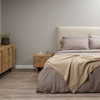 Set Funda de Plumón + Sábana Inferior Pure Topo 2 Plazas