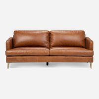 Sofá Rosen Wells 3 Cuerpos Cuero Whiskey