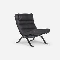 Poltrona Rosen Astoria Cuero Acero