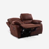 Sofá Reclinable Rosen Orson 2 Cuerpos Tela Manual Brandy