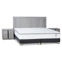 Set Respaldo King + Veladores Rosen Tivoli Gris