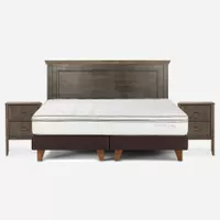 Cama Europea Rosen Classique+ 2 Plazas + Muebles Anna