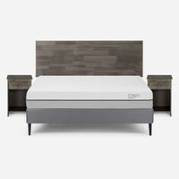 Cama Pratta 2 Plazas Pata Acero BN + Muebles Tabor Grafito