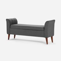 Banqueta Rosen Nuit Tela Grafito