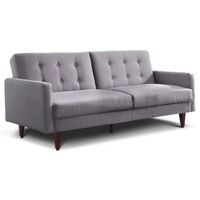 Futón Rosen Violet 3 Cuerpos Tela Gris