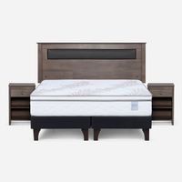 Cama Europea Neo Plus 2 Plazas + Muebles Ferrara