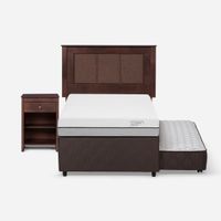 Diván Cama Pratta 1,5 Plazas + Respaldo y Velador