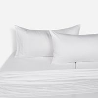 Sábana Body Shape 300 Hilos Algodón Lisa Blanca Súper King