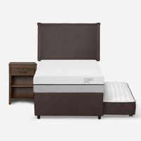 Diván Cama Pratta 1,5 Plazas + Muebles Maurice Chocolate