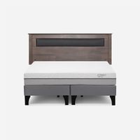 Cama Europea Pratta 2 Plazas BD Pata Madera+Respaldo Ferrara