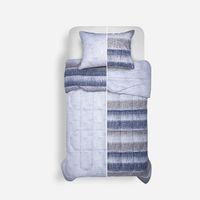 Plumón Algodón Reversible Balder Gris 1,5 Plazas