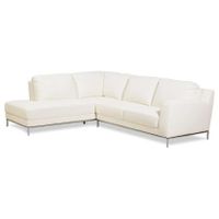 Sofá Seccional Rosen Kris Izquierdo Cuero Ivory