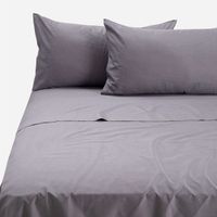 Sábana 144 Hilos Lisa Grafito 2 Plazas