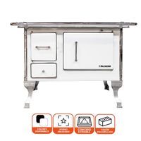 Cocina a Leña Alcazar  Llaima 80 Blanca