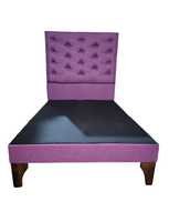 Base Europea 15P Respaldo Morado Lino a Piso Botone