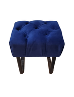 Banqueta Capitoné Azul Marino Felpa