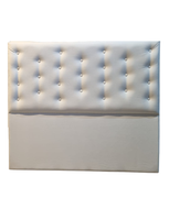 Respaldo 2 Plazas Crudo Felpa Botone