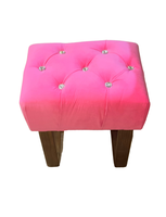 Banqueta Capitoné Rosada Diamante