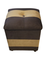 Pouf Baul Bicolor chocolate cafe Felpa 40x33x50 Rimar