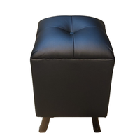 Pouf Negro Eco Cuero Muebles Rimar