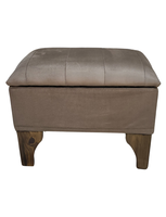 Banqueta Baúl Chocolate Felpa 60x40x45x20  Muebles Rimar