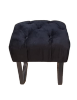 Banqueta Capitoné Negro Felpa Rimar