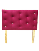 Respaldo 1.5 Plazas Botón Diamante Felpa Muebles Rimar