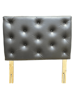 Respaldo 1 Plaza Gris Eco cuero Muebles Rimar