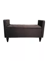 Banqueta Baul Múnich Rimar Cafe Moro Lino125X54X40