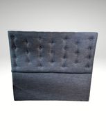 Respaldo Botoné Con Base 2P Lino Gris Osc Felpa