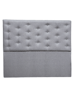 RESPALDO BOTONE A PISO 2 PLAZAS GRIS CLARO JASPIADO LINO