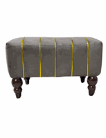 Banqueta Kenia Chocolate Felpa 60x40x45x20 Rimar