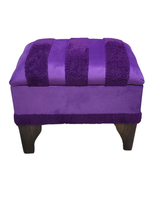 Banqueta Baúl Pelu Morado 60x40x45x20  Muebles Rimar