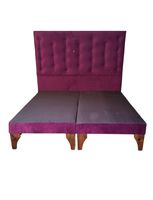 Base Europea Dividida + Respaldo a Piso Morado Felpa