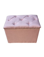 Banqueta Baul Capitoné Palo Rosa Lino