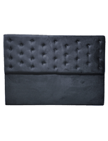 RESPALDO BOTONE A PISO KING NEGRO FELPA