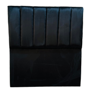 Respaldo 1,5 plaza Tubular Negro Felpa a piso Rimar