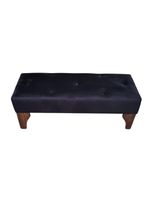 BANQUETA NEGRO FELPA MUEBLES RIMAR