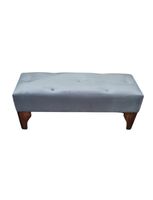 BANQUETA GRIS FELPA MUEBLES RIMAR
